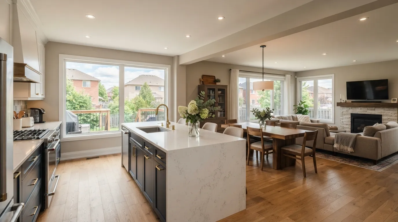 Main-floor open-concept conversion in Markham