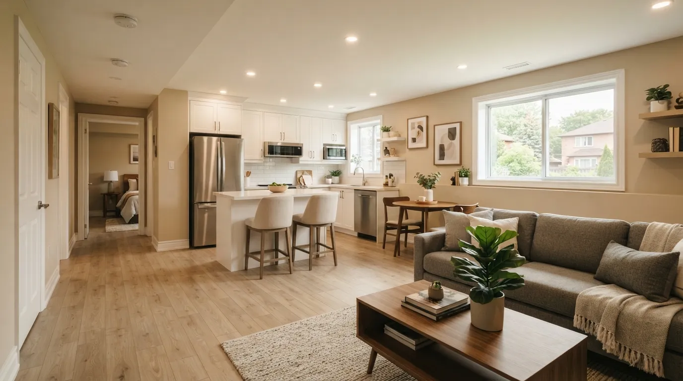 Basement finished as a legal second suite in Richmond Hill